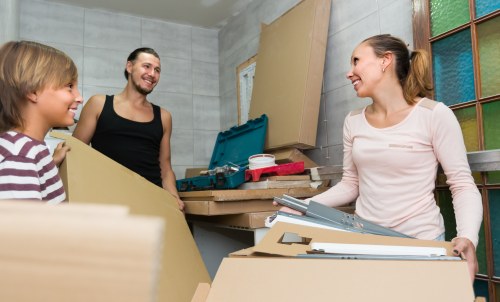 Moving truck prepared for a residential move in Waterloo