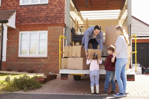 Waterloo man and van moving items from a city apartment
