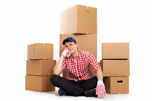 Removal team planning access for a flat move near Waterloo